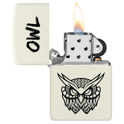 Zippo OWL white glow in the dark Set