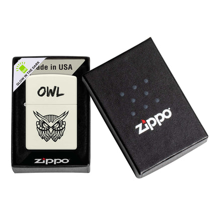 Zippo OWL white glow in the dark Set